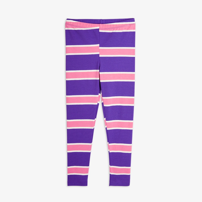 Stripe Leggings Purple