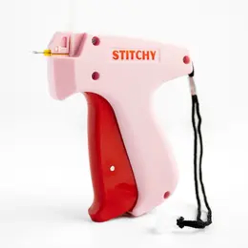 Stitchy - Alter Your Clothing Instantly - 1 Red and Pink Stitchy with 480 Micro Stitches - At-Home Alterations - Wardrobe Assistant