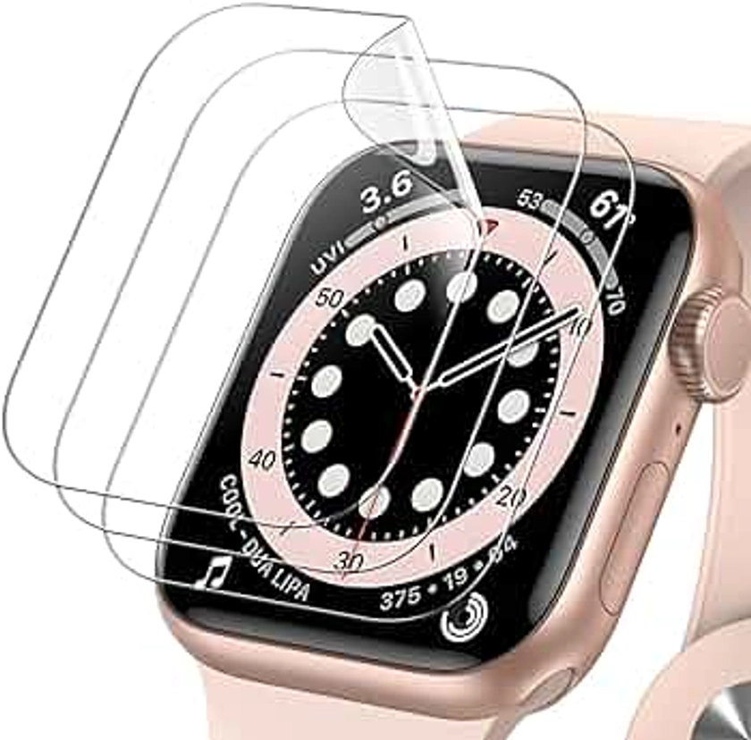 JETech Protection D'écran Compatible avec Apple Watch SE (2022/2020) /Series 6 5 4 40 mm, Haute définition, TPU Film de Protection Ultra-Mince, Lot de 3
