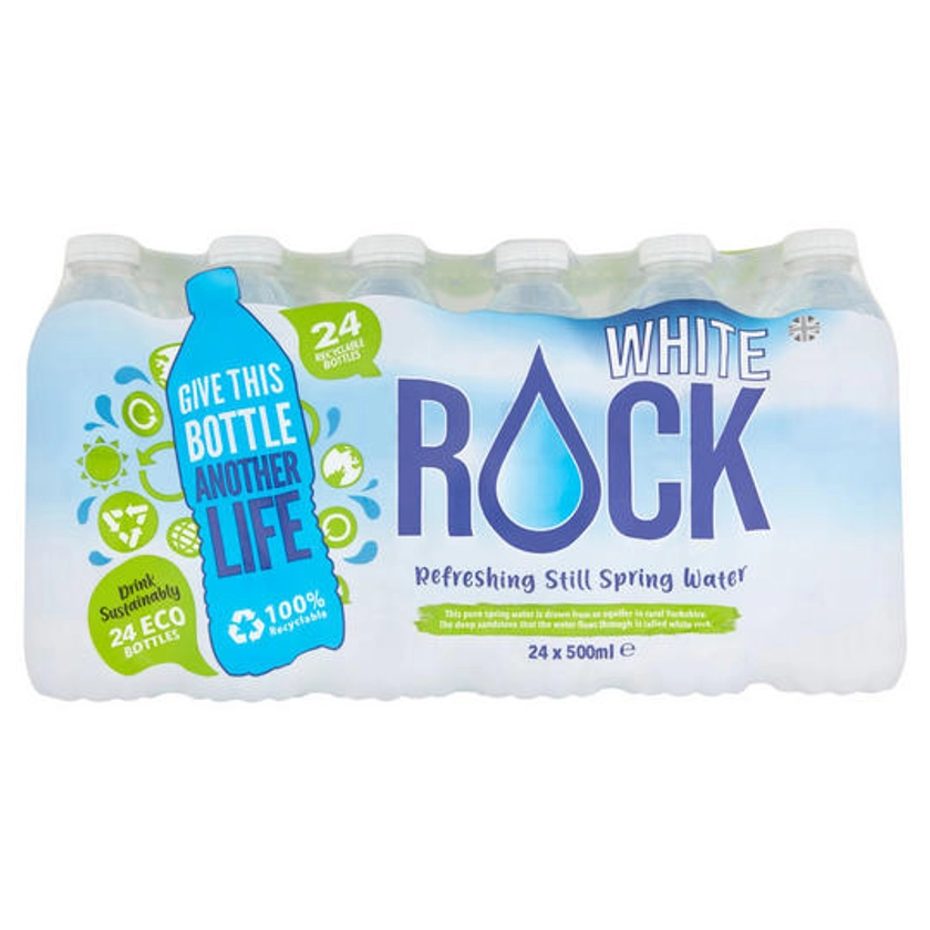 WHITE ROCK Refreshing Still Spring Water 24 x 500ml - £3.75 - Compare Prices