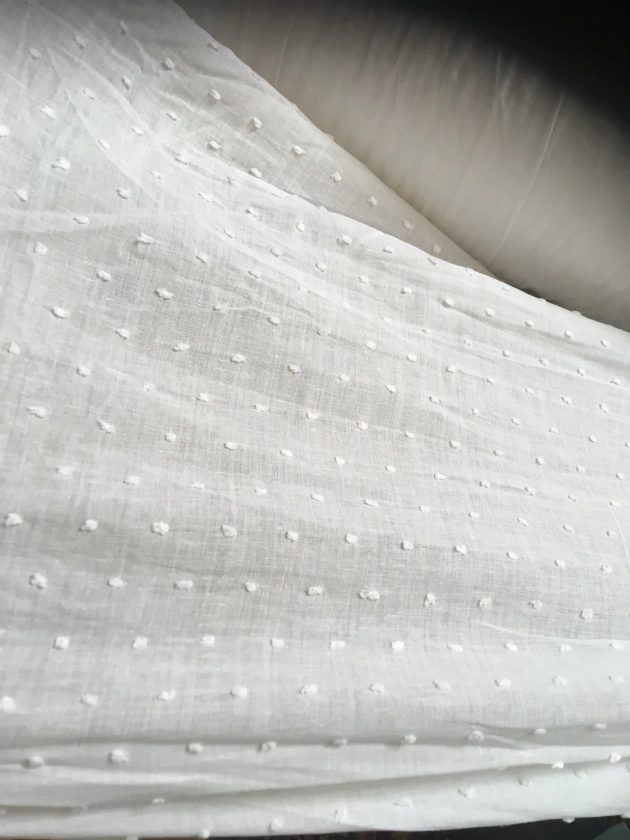 Per Yard White 100% Cotton Embroidered Swiss Dot Fabrice 56-57 - Etsy