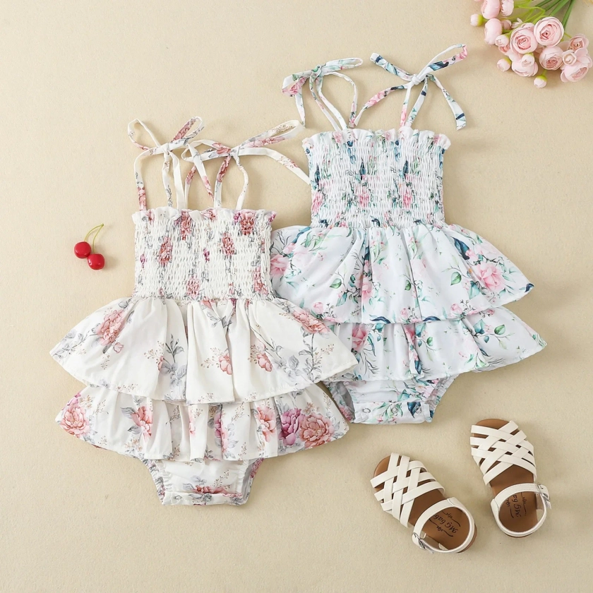 Tutu Floral Ruffle Romper - Shop Online at Belle Baby