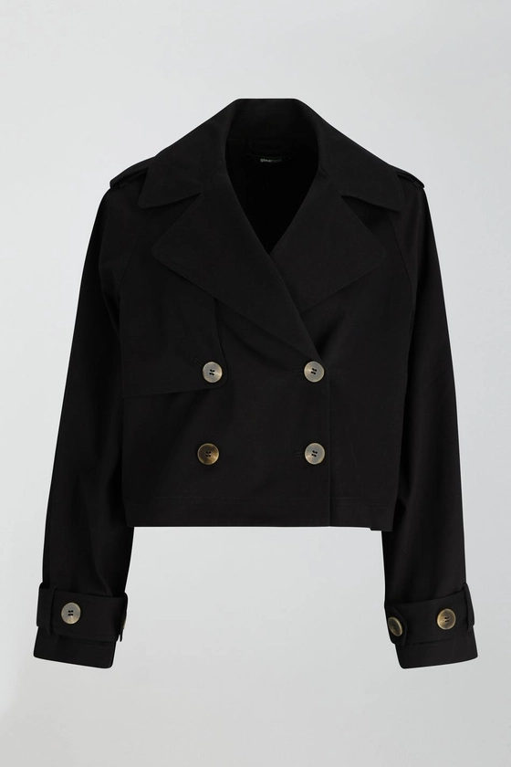 Short trench coat - Black - Women - Gina Tricot