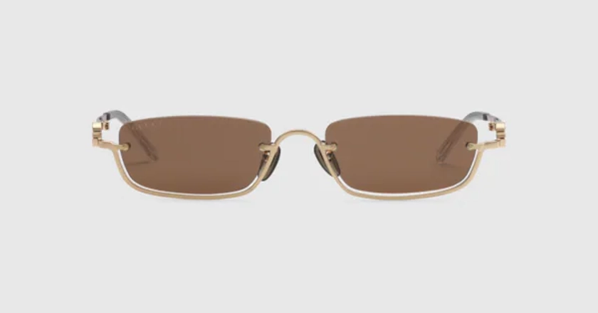 Gucci Lunettes de soleil rectangulaires