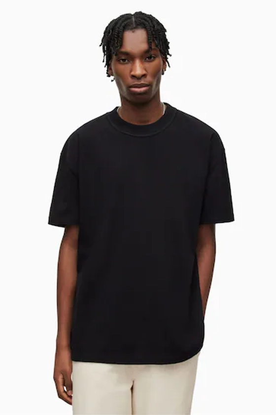 Buy AllSaints Black Isac Short Sleeve Crew T-Shirt from the Next UK online shop