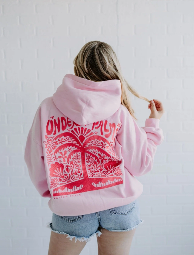 “Under the Palms” Hoodie - Pink