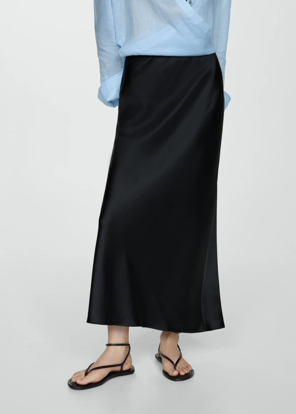 Satin long skirt - Woman | MANGO United Kingdom