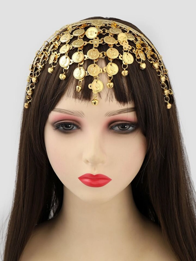 1pc Women's Gold Dance Headpiece Hat
