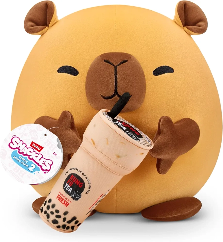 Snackles, série 2, Capybara (Kung Fu Tea, Bubble Tea), Peluche 35 cm de ZURU (Capybara) : Amazon.fr: Jeux et Jouets