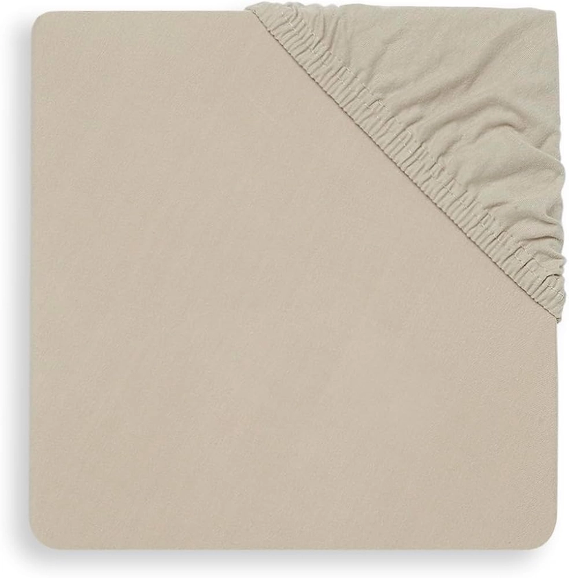 Jollein Drap-Housse en Jersey, 120 cm Longueur x 60 cm Largeur, Nougat