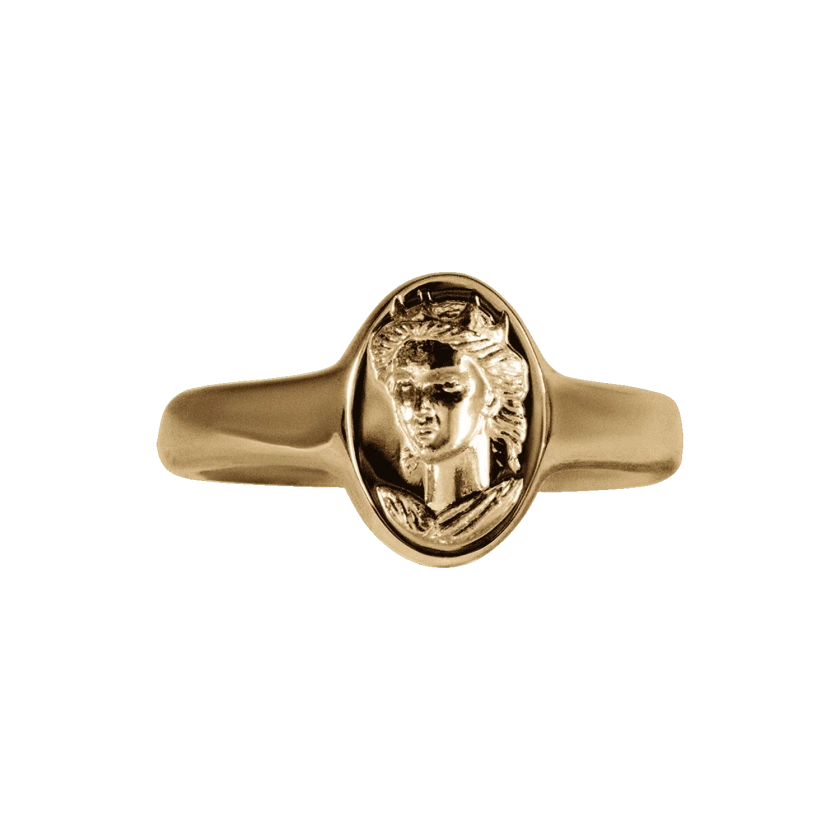 Boudica Solid Gold Signet Ring - Difficult Women