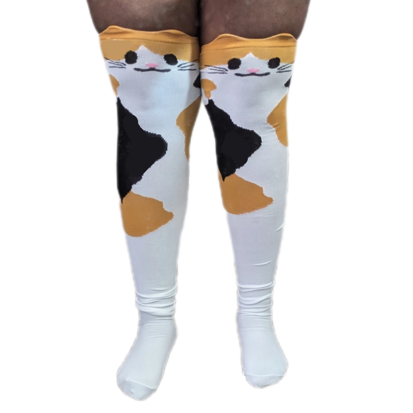 Calico Cat Thigh High Compression Socks (Pre-Order | November 2024 Arr