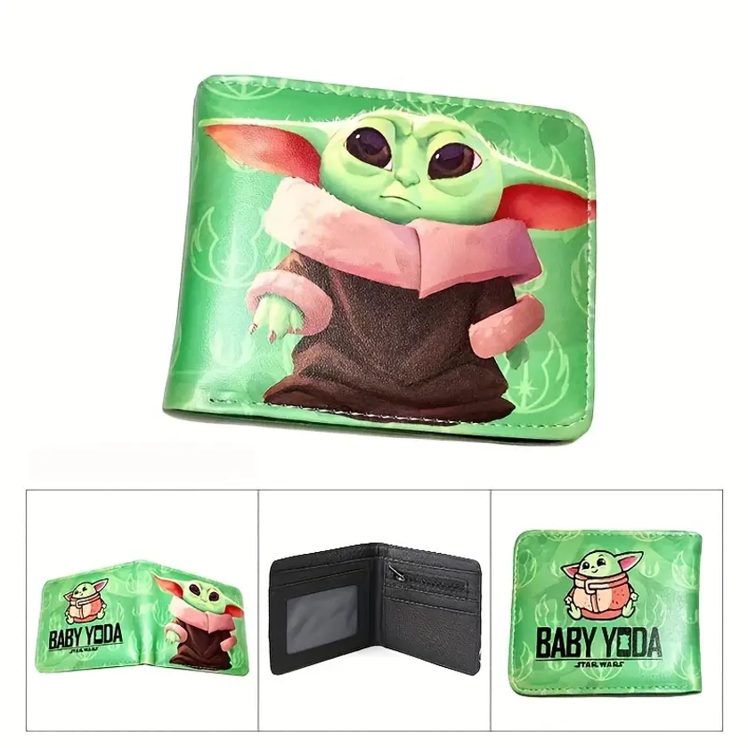 * Star * Yoda Bifold Wallet - Modern Faux Leather Coin Purse for Women, Fashionable & Easy-Clean