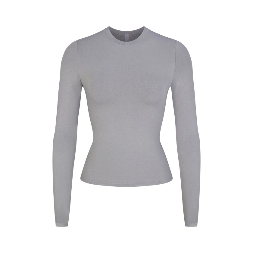 COTTON JERSEY LONG SLEEVE T-SHIRT | PACIFIC