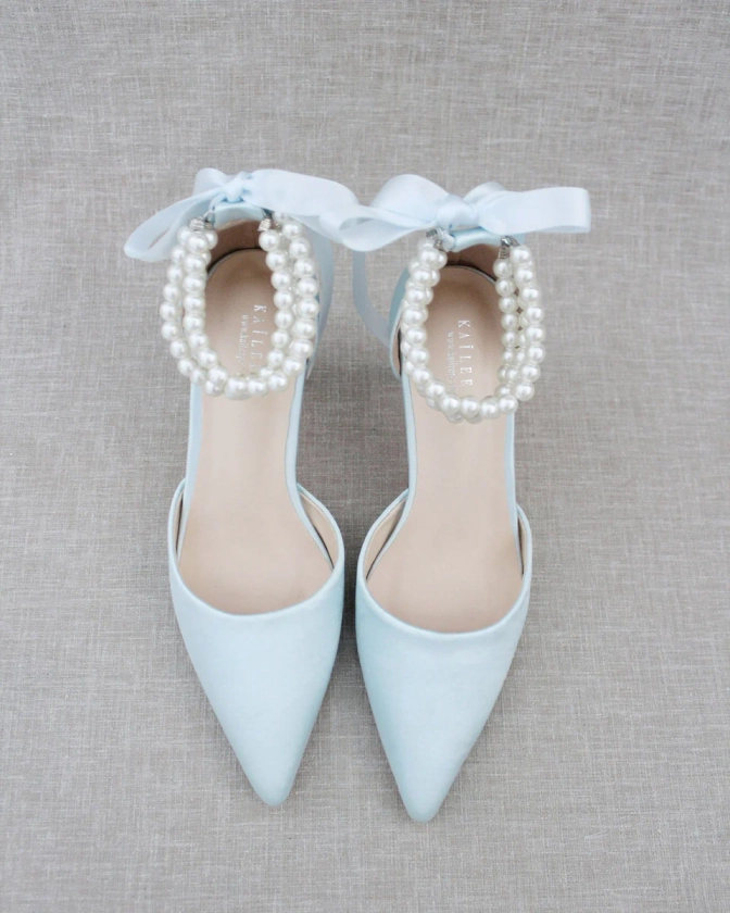 Trinity Pearl Wrap Bridal Shoes