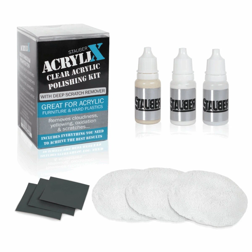 Acrylix - Polishing and Scratch Removal Kit for Acrylic, Plexiglass, Lucite