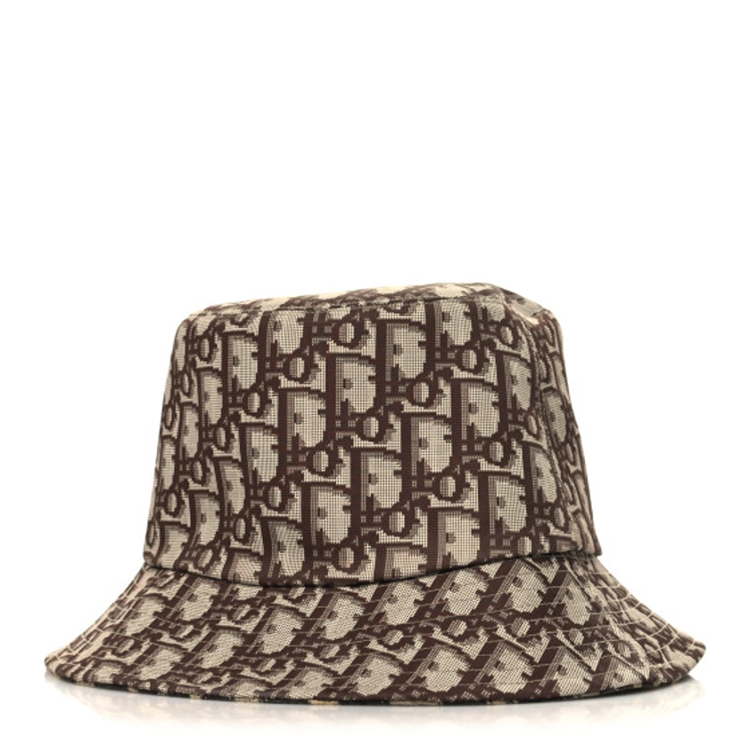 CHRISTIAN DIOR Oblique Reversible Leopard Bucket Hat Beige | FASHIONPHILE