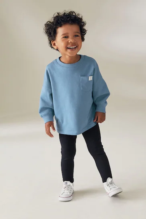 Buy Blue Long Sleeve Top and Leggings Set (3mths-7yrs) from the Next UK online shop