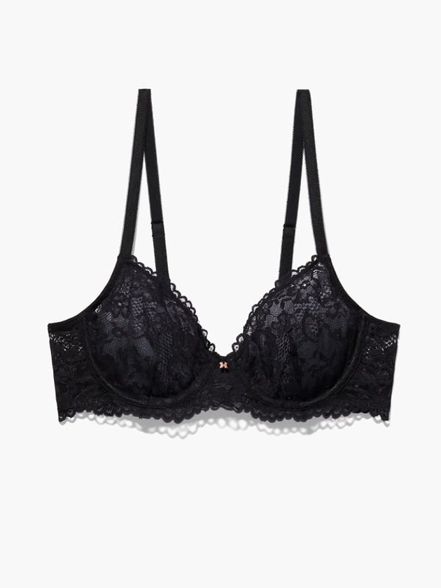 Floral Lace Unlined Bra in Black | SAVAGE X FENTY France