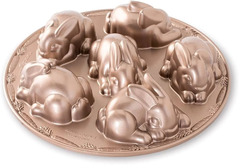 Nordic Ware Baby Bunny Cakelet Pan, Cast Aluminium Cake Tin, Non-Stick Pan , Colour: Toffee : Amazon.co.uk: Home & Kitchen