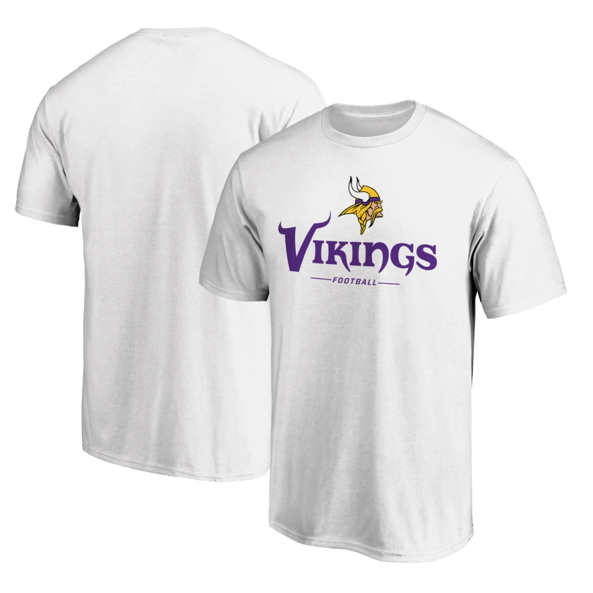 Minnesota Vikings Logo Team Lockup T-Shirt - White