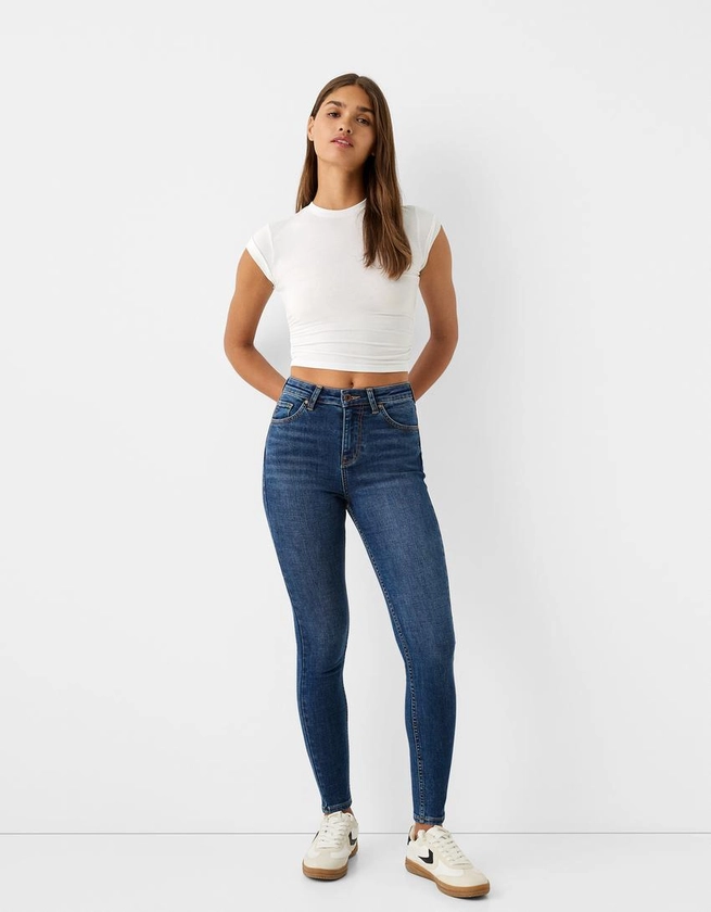 Jeans taille très haute skinny - BSK Teen