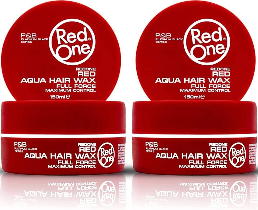 4 X Red One Maximum Control Red Aqua Hair Wax 150ml