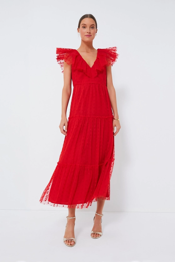 Red Giselle Tulle Gown | Tuckernuck