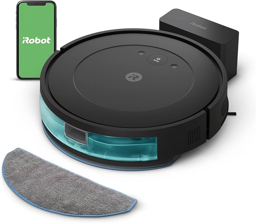 iRobot Roomba Combo Robot Vacuum & Mop (Y0110) - Easy to use, Power-Lifting Suction, Vacuums and mops, Multi-Surface Cleaning, Smart Navigation Cleans in Neat Rows, Self-Charging, Alexa