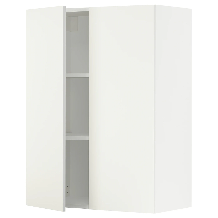 SEKTION Wall cabinet with 2 doors, white/Vallstena white, 30x15x40" - IKEA