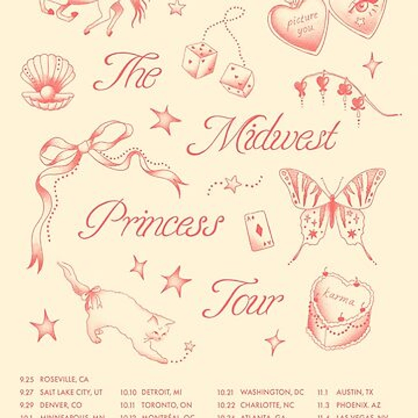 "The Midwest Princess Tour 1" Poster for Sale by Tommirauvola