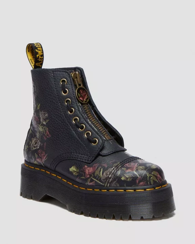 DR MARTENS Boots Sinclair Decayed Roses en cuir Tumbled Nappa