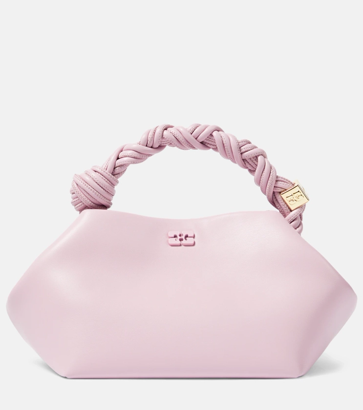 Bou faux leather tote bag in pink - Ganni | Mytheresa