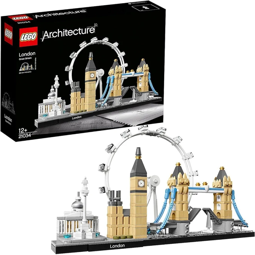 LEGO Architecture Londres - Maquette à Construire du London Eye, Big Ben, Tower Bridge et à Exposer - Modèle de Collection pour Adultes Hommes et Femmes Qui Aiment la Déco d'Intérieur 21034