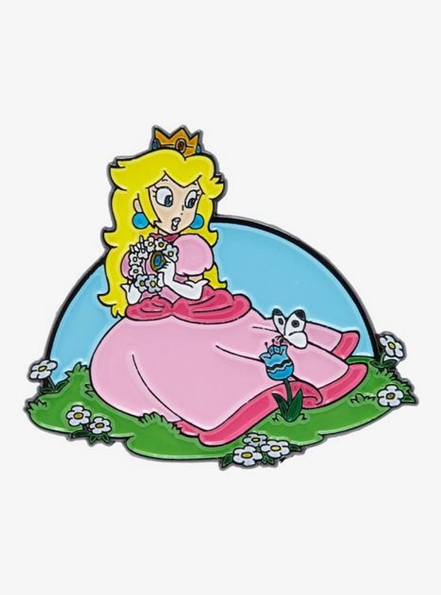 Nintendo Super Mario Bros. Princess Peach Floral Enamel Pin - BoxLunch Exclusive | BoxLunch