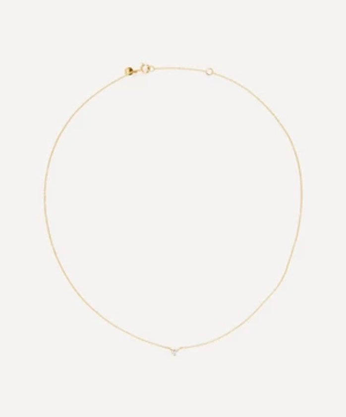 Satomi Kawakita 18ct Gold White Diamond April Birthstone Pendant Necklace | Liberty