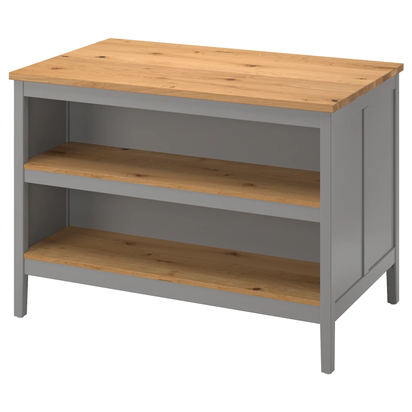 TORNVIKEN kitchen island, gray/oak, 495/8x303/8" - IKEA