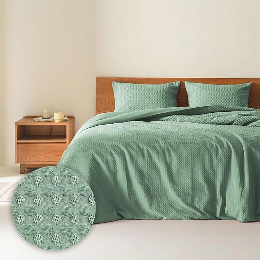 Amazon.com: Comfort Spaces Sage Green Twin Comforter Set - 2 Pieces Breathable Waffle Dobby Weave Texture Comforter Sets, Modern Farmhouse Boho Comforter & Sham, All Season Microfiber Twin Bed Set, Twin/Twin XL : Home & Kitchen
