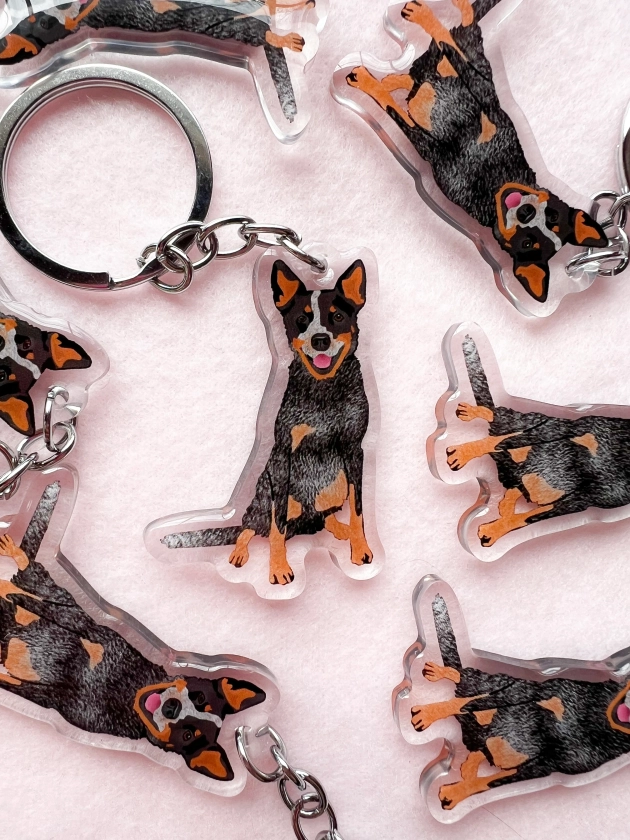 Blue Heeler Keychain - Our Cheery Corner