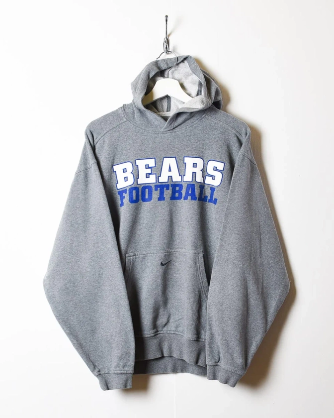 Vintage 00s Grey Nike Team Bears Football Hoodie - Small Cotton