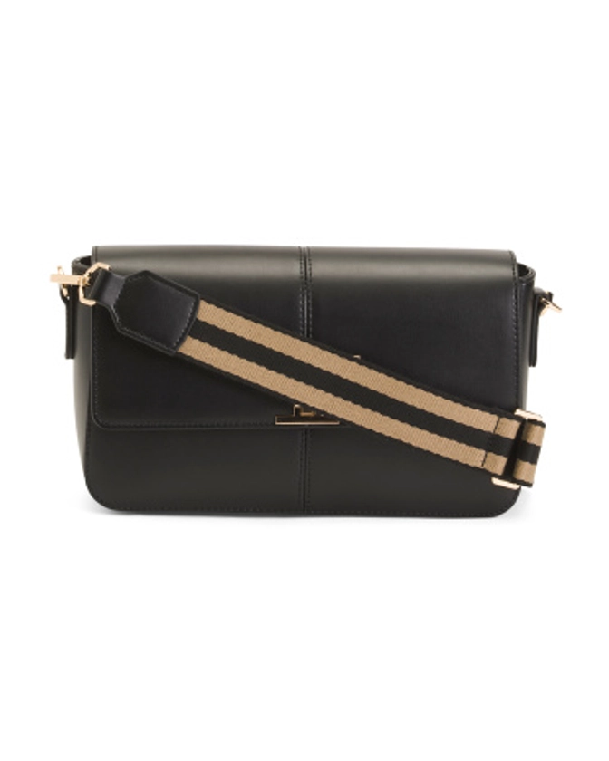 Leather Flap Adjustable Crossbody With Shoulder Strap | Handbags | Marshalls