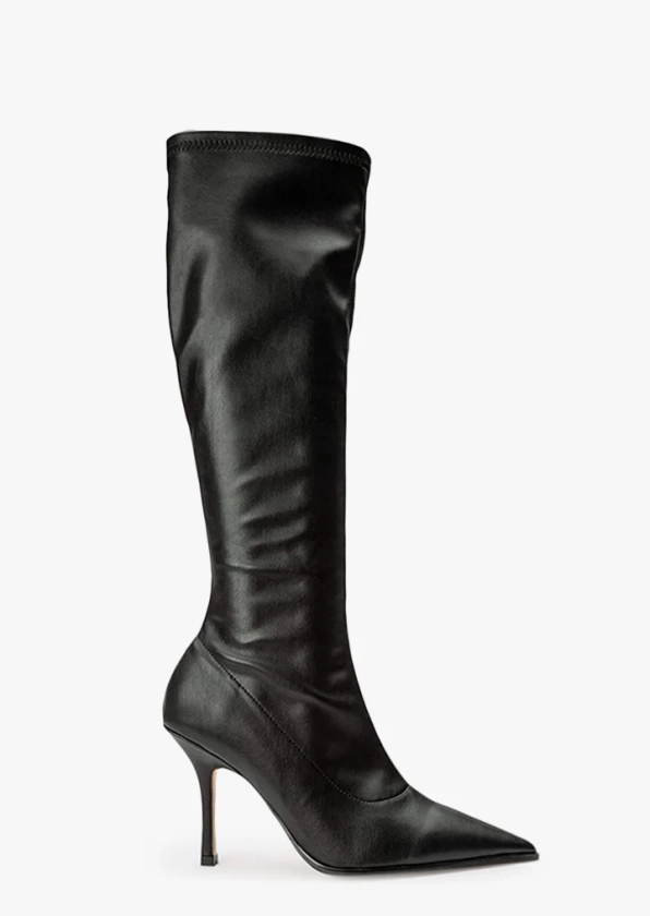 Knight Black Venezia Calf Boots | Boots | Tony Bianco USA