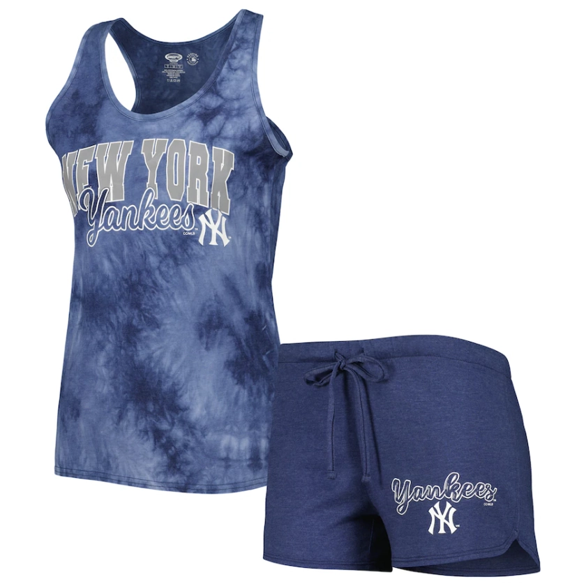 New York Yankees Concepts Sport Women's Billboard Racerback Tank & Shorts Sleep Set - Navy
