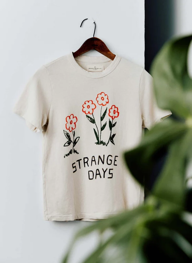the "strange days" tee