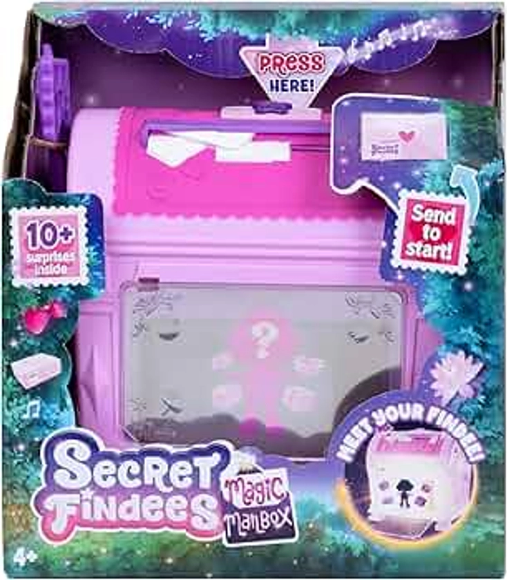 Goliath Secret Findees Magic Mailbox Pink | Includes Either Audree or Roxee | Discover 10+ Surprises Inside | Recommended for Ages 4+