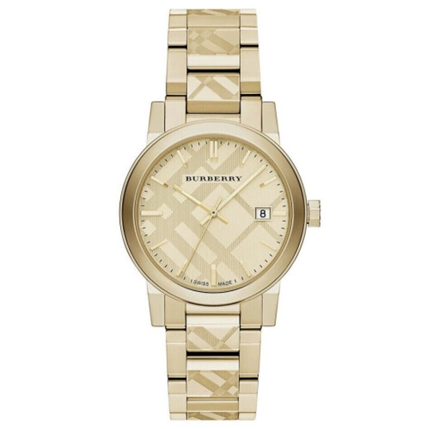 Burberry BU9038 Swiss Gold Ion-Plated Stainless Steel Ladies Watch on OnBuy