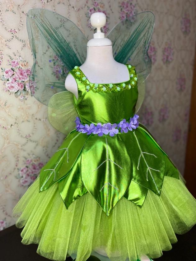 Tinkerbell Inspired Dress, Dresses for Girls, Birthday Dress, Girls Dress for Parties, Elegant Dresses, Girls Dress, Clothing for Girl - Etsy