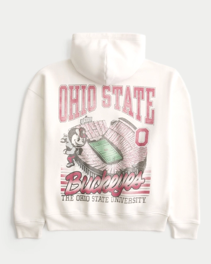 Men's Boxy Ohio State Buckeyes Graphic Hoodie | Men's Tops | HollisterCo.com