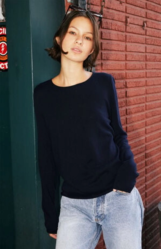 John Galt Blue Long Sleeve Sweater | PacSun