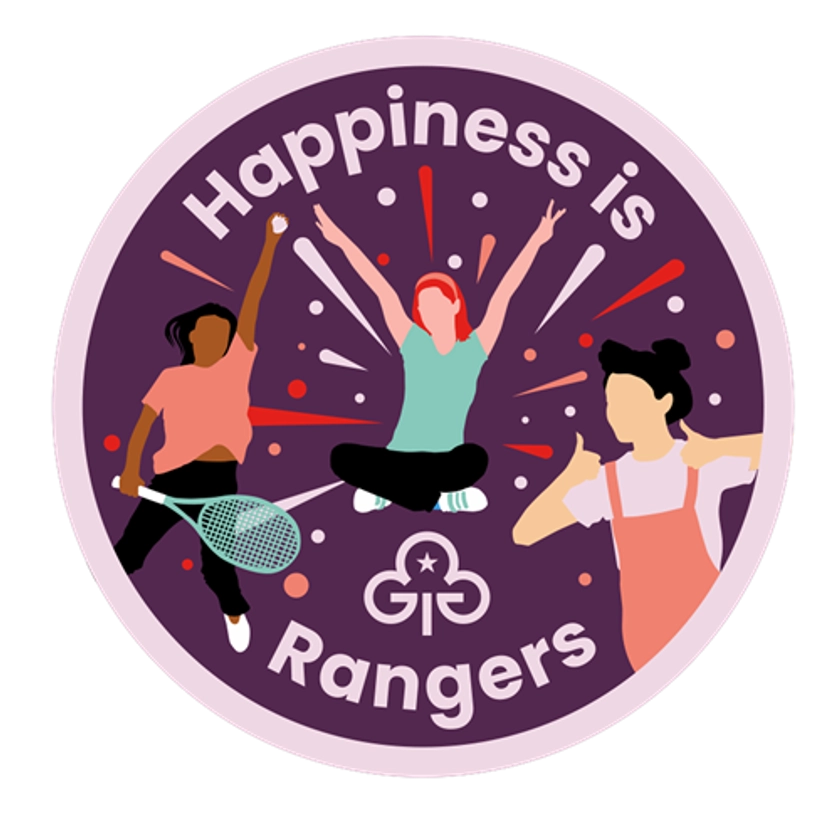 Happiness is Rangers woven badge | Official Girlguiding shop